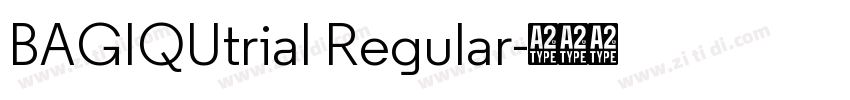 BAGIQUtrial Regular字体转换